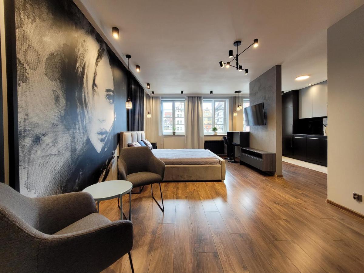 Apartament Stare Miasto Gdansk Z Widokiem Na Motlawe Экстерьер фото